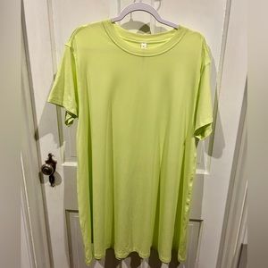 Lululemon Lime Green/Yellow T-Shirt Dress Size 8 medium
